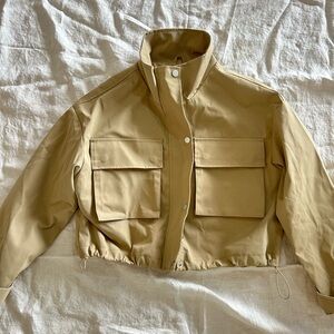 Zara Tan Cropped Jacket